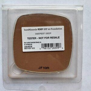 bareMinerals READY SPF 20 Foundation DEEPEST DEEP R570 Full Size Tester Pan  NEW